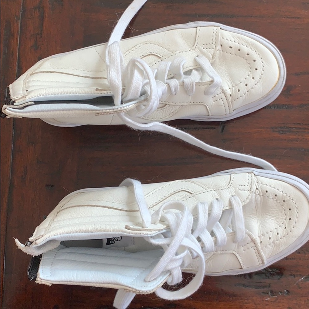 White leather vans